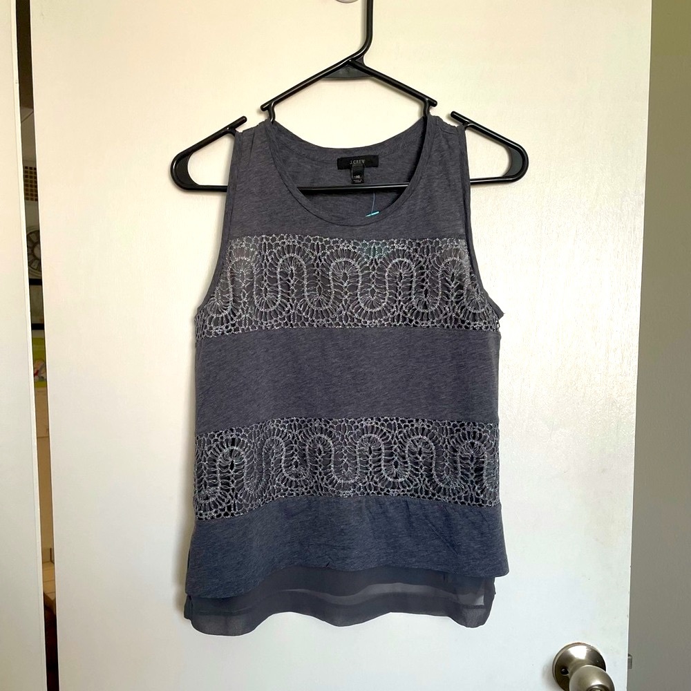 J. Crew Sleeveless Lace Top - Size XS